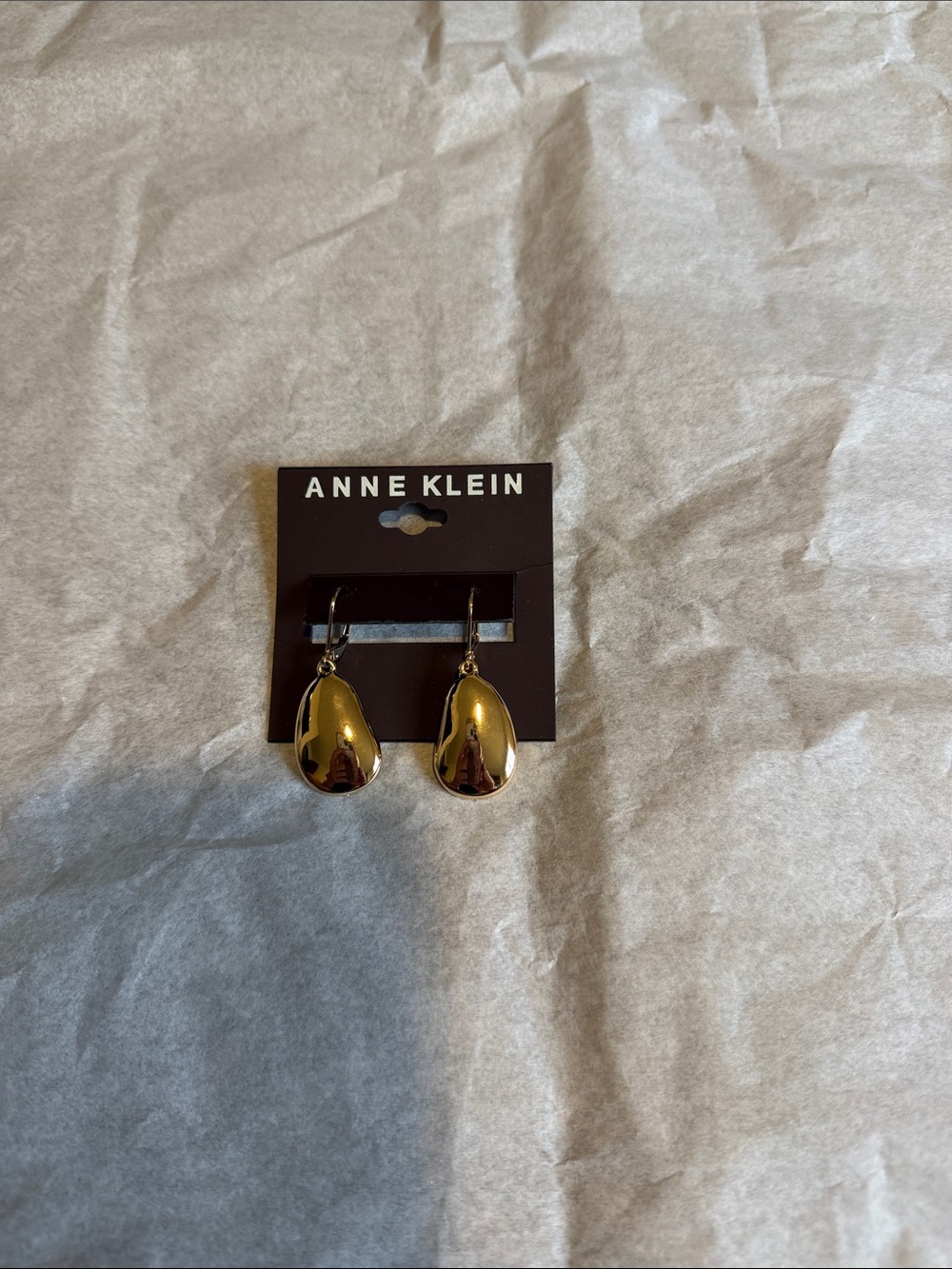 Anne Klein Gold Teardrop Dangle Earrings